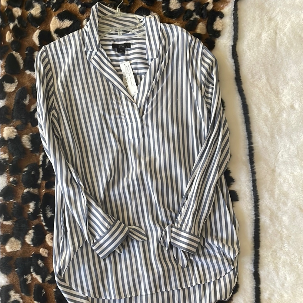 Jcrew Striped Button-Up Shirt